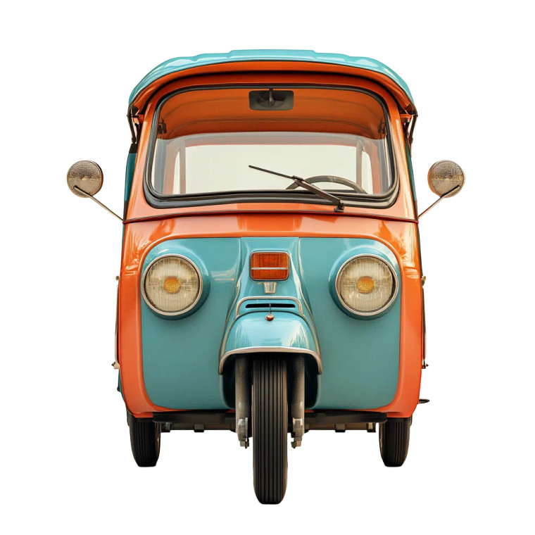 Futuristic Tuk Tuk Vinyl Car Decal Sticker – Waterproof & UV-Resistant 8"