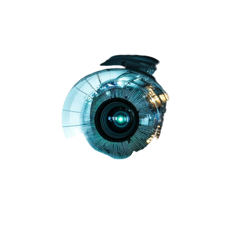 Surveillance Camera Interior Vinyl Car Decal Sticker – Waterproof & UV-Resistant 8"