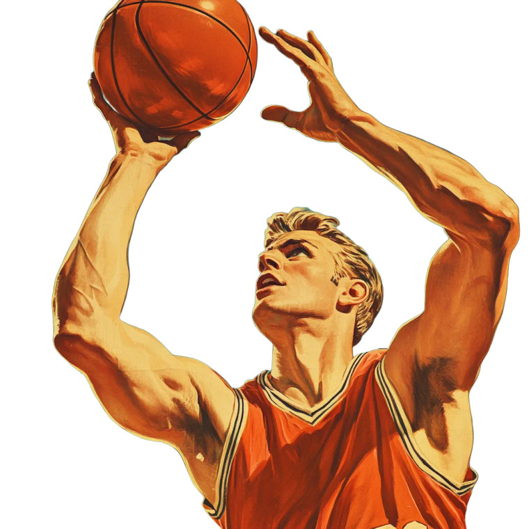 Vintage Basketball Player Vinyl Car Decal Sticker – Waterproof & UV-Resistant 8"