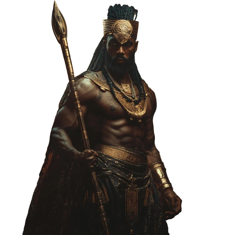 Nubian Hades Portrait Vinyl Car Decal Sticker – Waterproof & UV-Resistant 8"