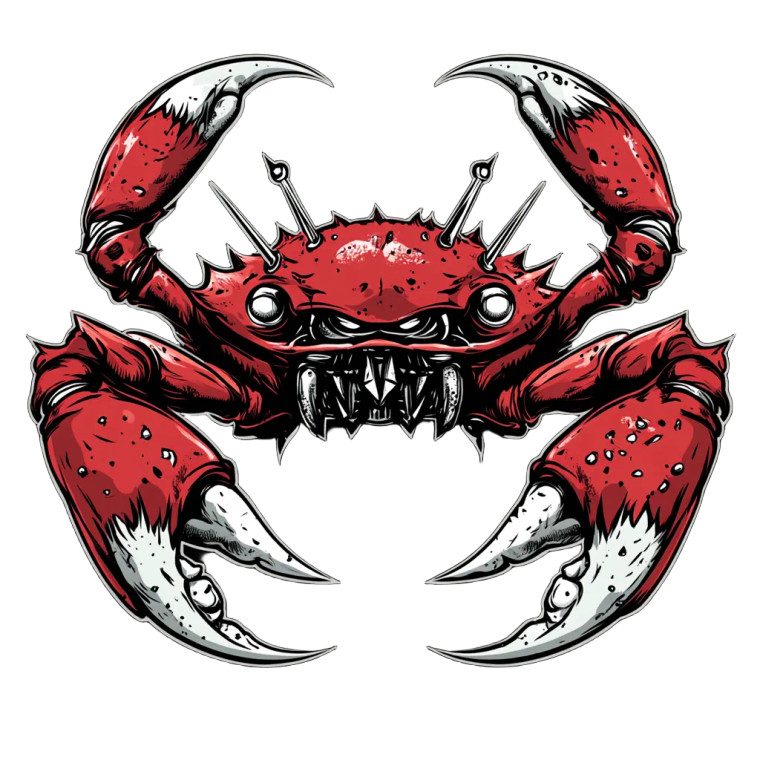 Punk Crab Vinyl Car Decal Sticker – Waterproof & UV-Resistant 8"