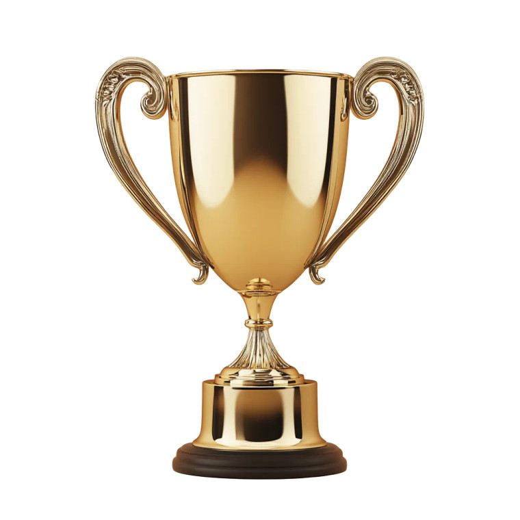 Golden Trophy Cup V3 Vinyl Car Decal Sticker – Waterproof & UV-Resistant 8"