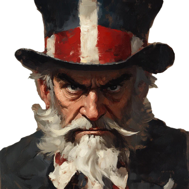Dark Uncle Sam Vinyl Car Decal Sticker – Waterproof & UV-Resistant 8"