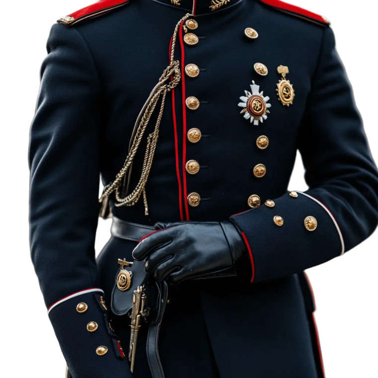 Modern Napoleonic Uniform Vinyl Car Decal Sticker – Waterproof & UV-Resistant 8"