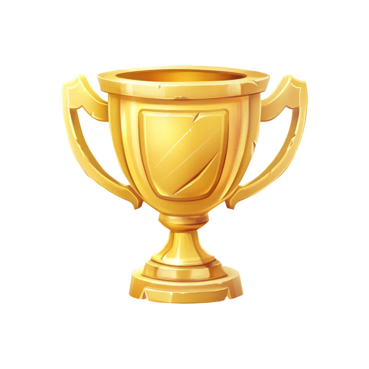 Golden Trophy Icon V9 Vinyl Car Decal Sticker – Waterproof & UV-Resistant 8"