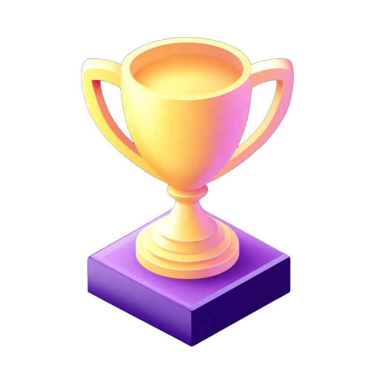 Golden Trophy Icon V10 Vinyl Car Decal Sticker – Waterproof & UV-Resistant 8"