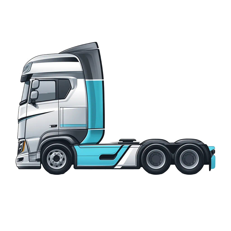 Modern Truck Design Vinyl Car Decal Sticker – Waterproof & UV-Resistant 8"