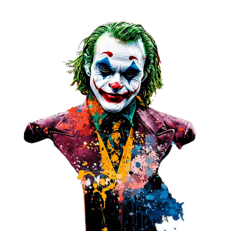 Joker Paint Splatter Vinyl Car Decal Sticker – Waterproof & UV-Resistant 8"