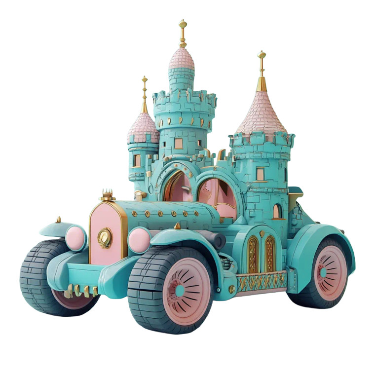 Castle Car Vinyl Car Decal Sticker – Waterproof & UV-Resistant 8"