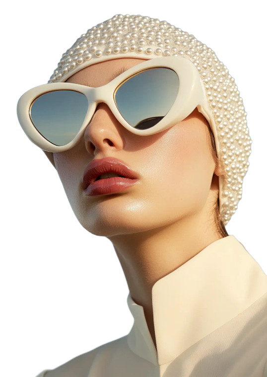 Futuristic Model Portrait Vinyl Car Decal Sticker – Waterproof & UV-Resistant 8"