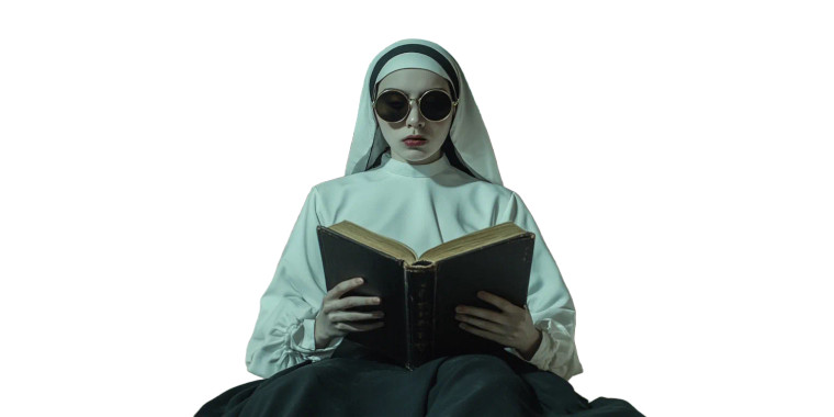 Horror Nun Vinyl Car Decal Sticker – Waterproof & UV-Resistant 8"