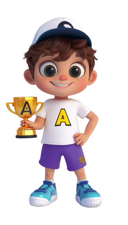 Cute Boy With Trophy Vinyl Car Decal Sticker – Waterproof & UV-Resistant 8"