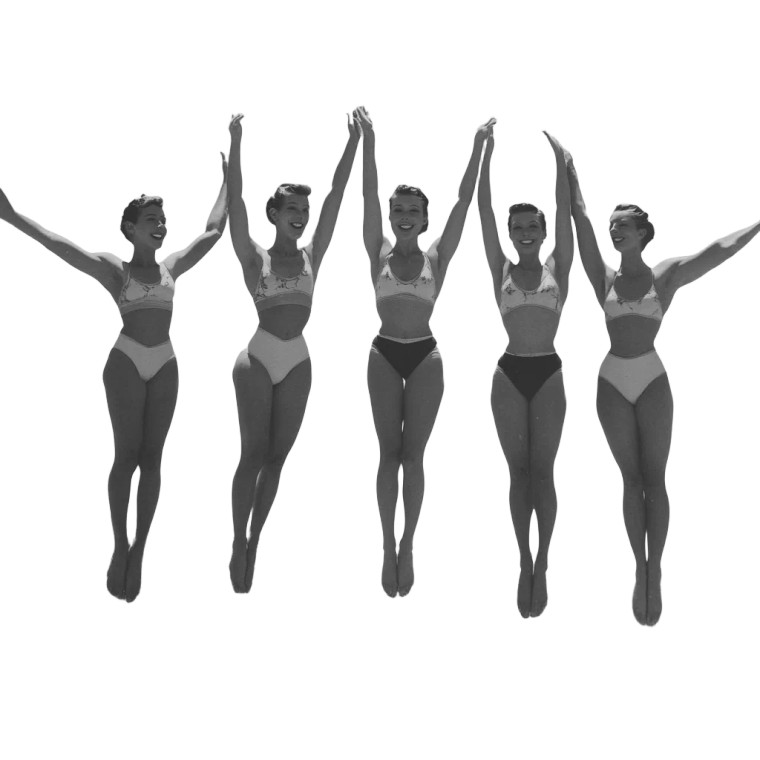 50S Synchronized Swimmers Vinyl Car Decal Sticker – Waterproof & UV-Resistant 8"