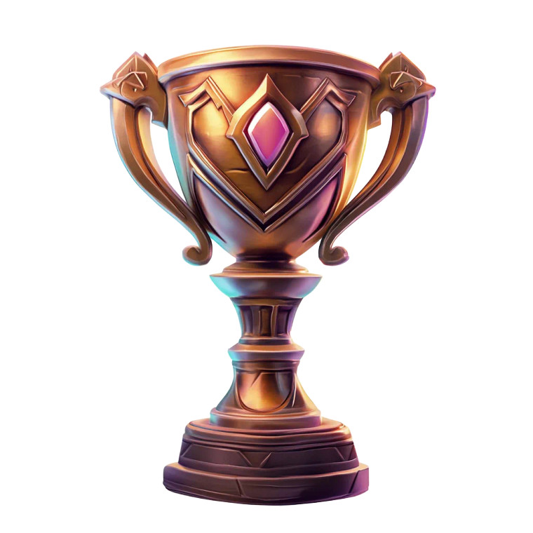 Fantasy Bronze Trophy Vinyl Car Decal Sticker – Waterproof & UV-Resistant 8"