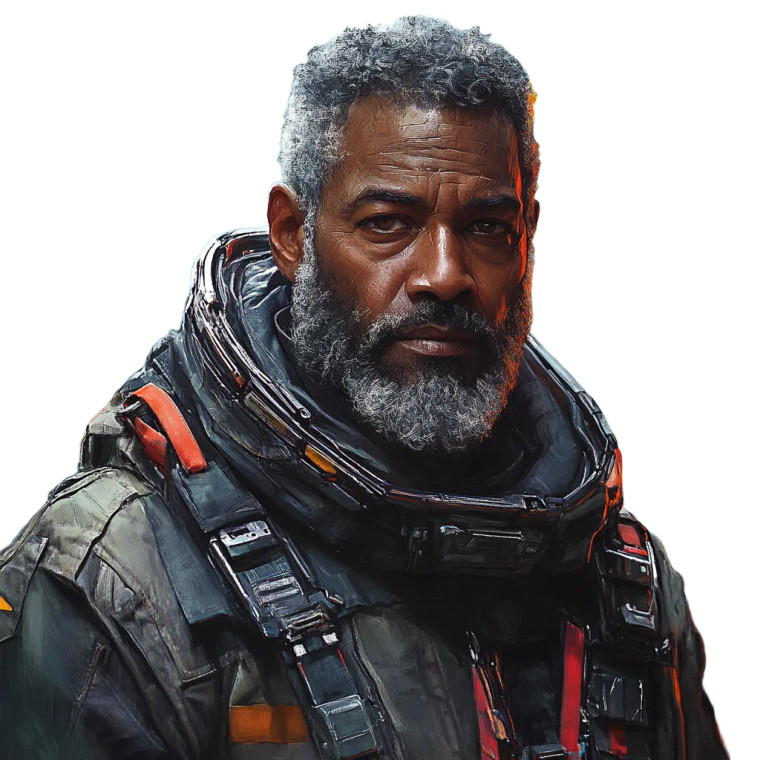 Sci-Fi Scavenger Portrait Vinyl Car Decal Sticker – Waterproof & UV-Resistant 8"