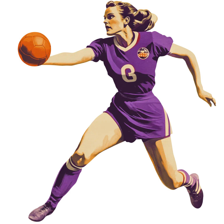 Retro Handball Player Vinyl Car Decal Sticker – Waterproof & UV-Resistant 8"