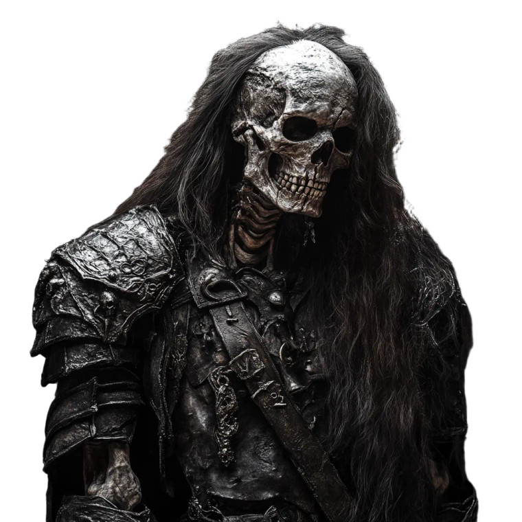 Ancient Skeleton King Vinyl Car Decal Sticker – Waterproof & UV-Resistant 8"