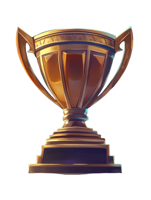 Shiny 3D Trophy Vinyl Car Decal Sticker – Waterproof & UV-Resistant 8"