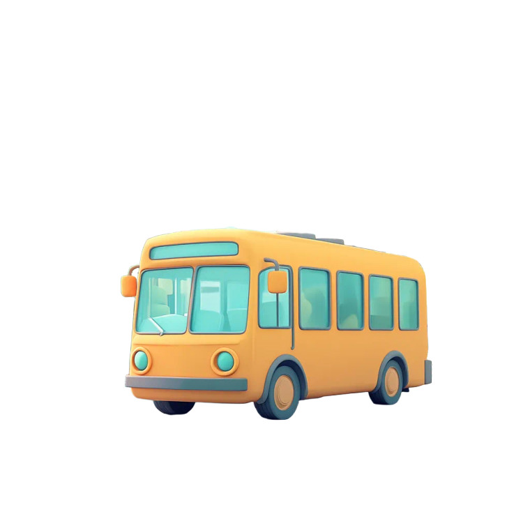 Cute Cartoon Bus Vinyl Car Decal Sticker – Waterproof & UV-Resistant 8"