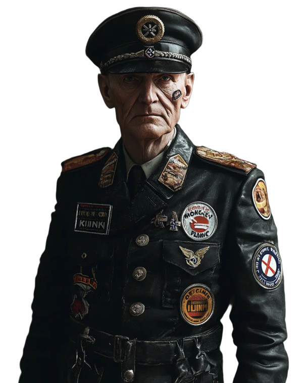 Colonel Klink Portrait Vinyl Car Decal Sticker – Waterproof & UV-Resistant 8"