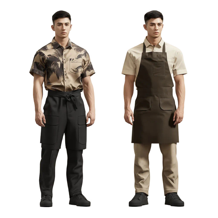 Bartender Uniform Designs Vinyl Car Decal Sticker – Waterproof & UV-Resistant 8"