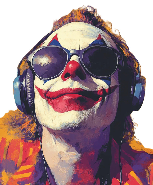 Psychedelic Dancing Jester Vinyl Car Decal Sticker – Waterproof & UV-Resistant 8"