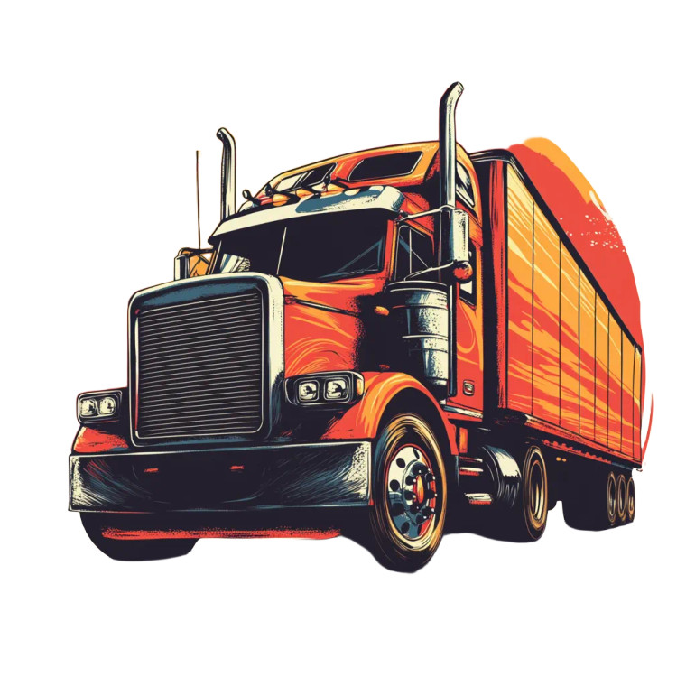 Truck Driver Design Vinyl Car Decal Sticker – Waterproof & UV-Resistant 8"