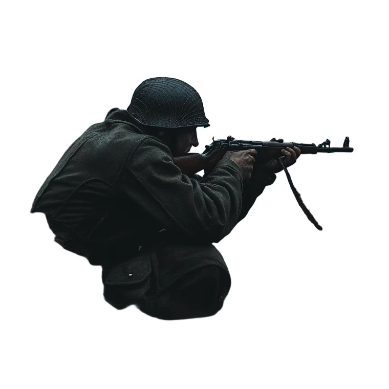 Modern Soldier Aiming Vinyl Car Decal Sticker – Waterproof & UV-Resistant 8"