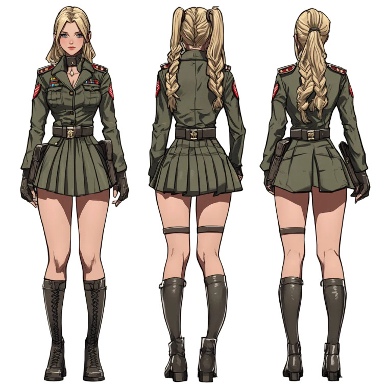 Military Anime Character Vinyl Car Decal Sticker – Waterproof & UV-Resistant 8"