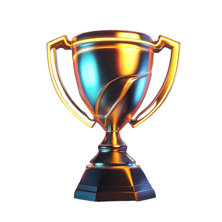 Futuristic Trophy Icon V2 Vinyl Car Decal Sticker – Waterproof & UV-Resistant 8"