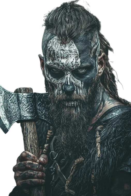 Wiry Viking Portrait Vinyl Car Decal Sticker – Waterproof & UV-Resistant 8"
