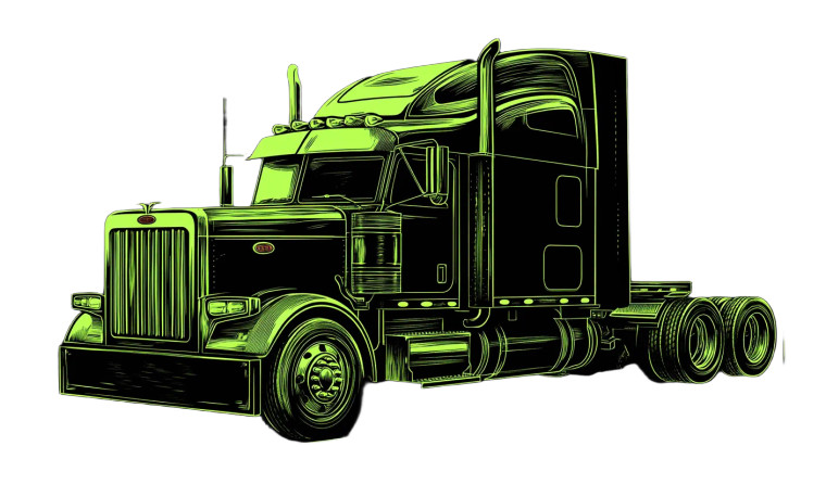Peterbilt Semi-Truck Vinyl Car Decal Sticker – Waterproof & UV-Resistant 8"