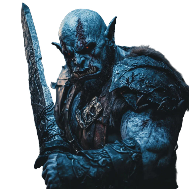 Evil Undead Orc Vinyl Car Decal Sticker – Waterproof & UV-Resistant 8"