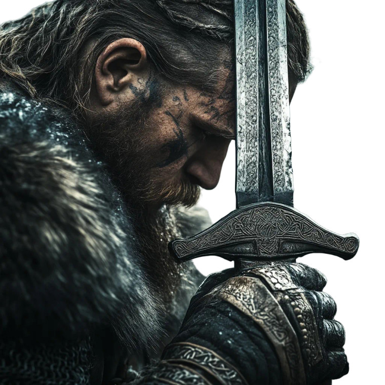 Viking With Sword Vinyl Car Decal Sticker – Waterproof & UV-Resistant 8"