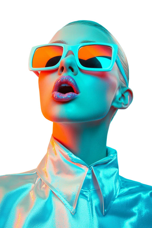 Futuristic Fashion Portrait V3 Vinyl Car Decal Sticker – Waterproof & UV-Resistant 8"