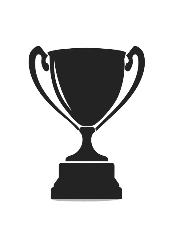 Black Trophy Silhouette Vinyl Car Decal Sticker – Waterproof & UV-Resistant 8"