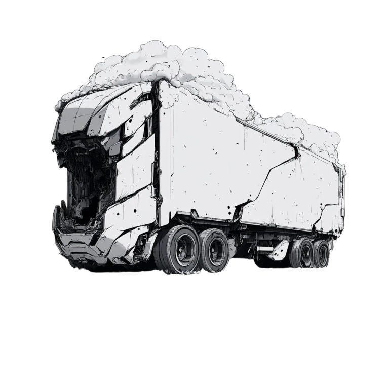 Burning Cybertruck Logo Vinyl Car Decal Sticker – Waterproof & UV-Resistant 8"