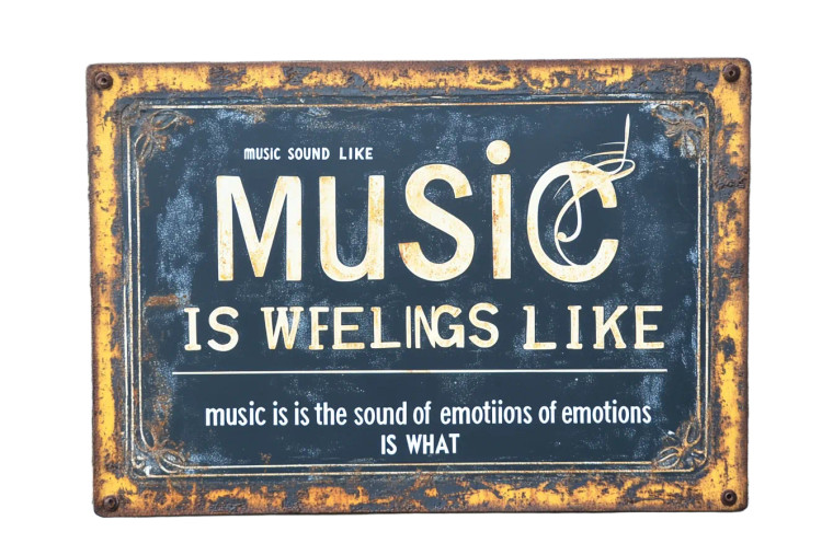 Vintage Music Sign Vinyl Car Decal Sticker – Waterproof & UV-Resistant 8"