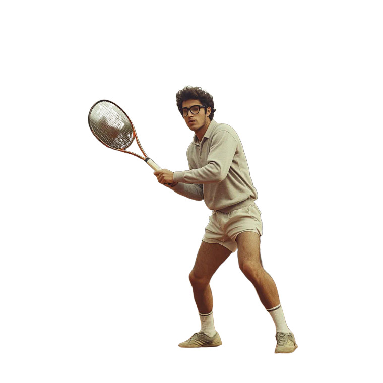 Vintage Tennis Player V7 Vinyl Car Decal Sticker – Waterproof & UV-Resistant 8"