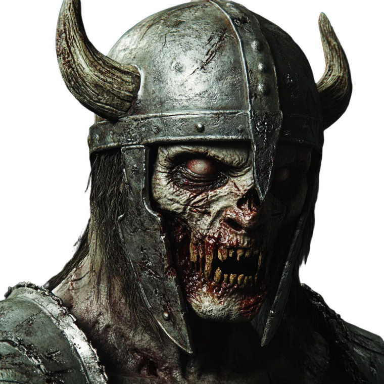 Zombie Viking Face V2 Vinyl Car Decal Sticker – Waterproof & UV-Resistant 8"