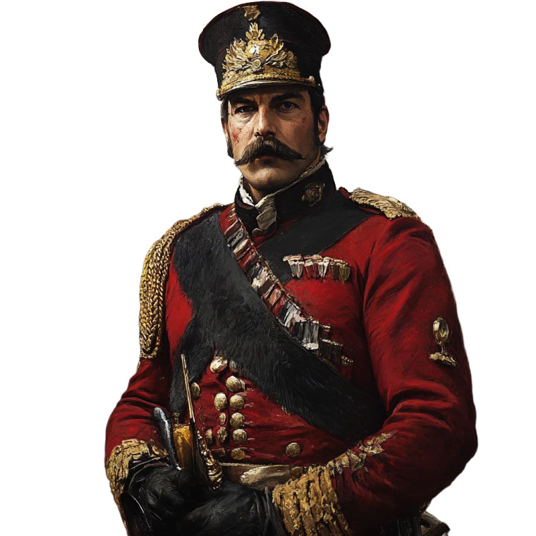 Hungarian Colonel Portrait Vinyl Car Decal Sticker – Waterproof & UV-Resistant 8"