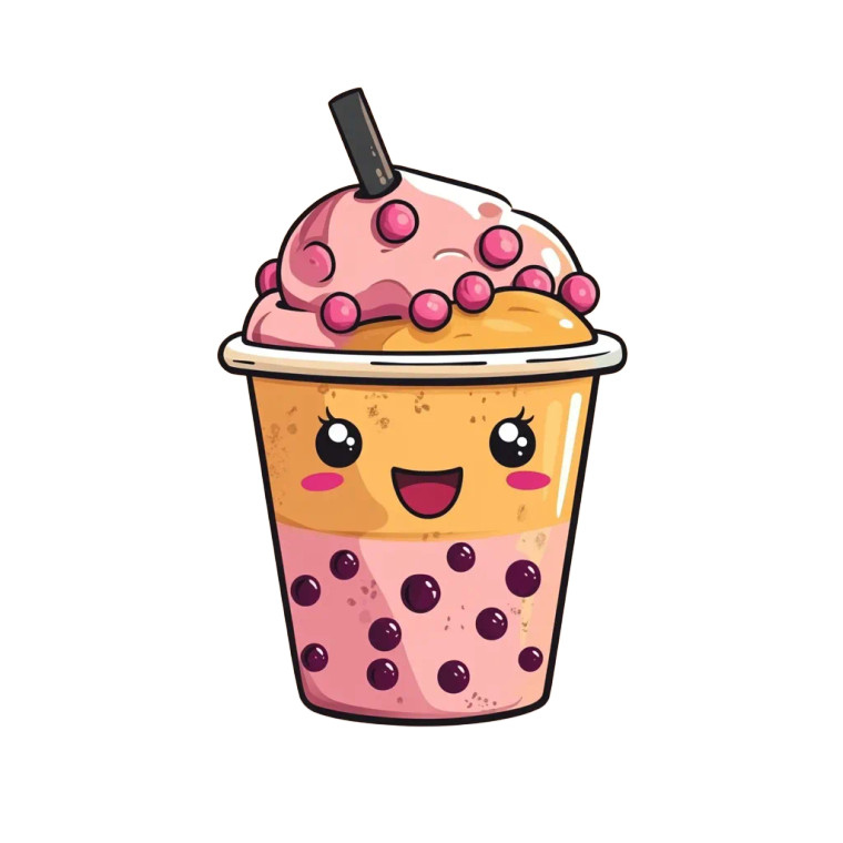 Vintage Bubble Tea Vinyl Car Decal Sticker – Waterproof & UV-Resistant 8"