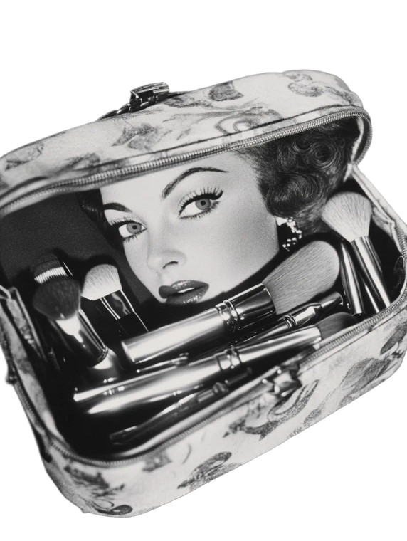 Makeup Bag Scene Vinyl Car Decal Sticker – Waterproof & UV-Resistant 8"