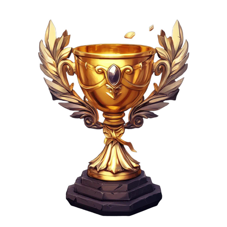 Golden Trophy V13 Vinyl Car Decal Sticker – Waterproof & UV-Resistant 8"