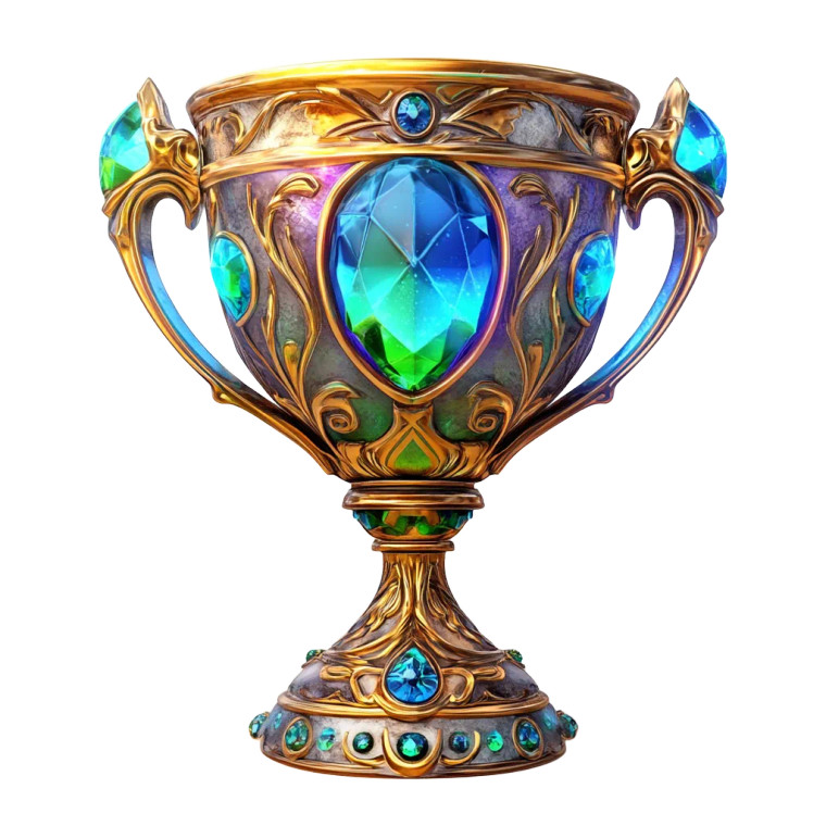 Majestic Trophy Cup Vinyl Car Decal Sticker – Waterproof & UV-Resistant 8"