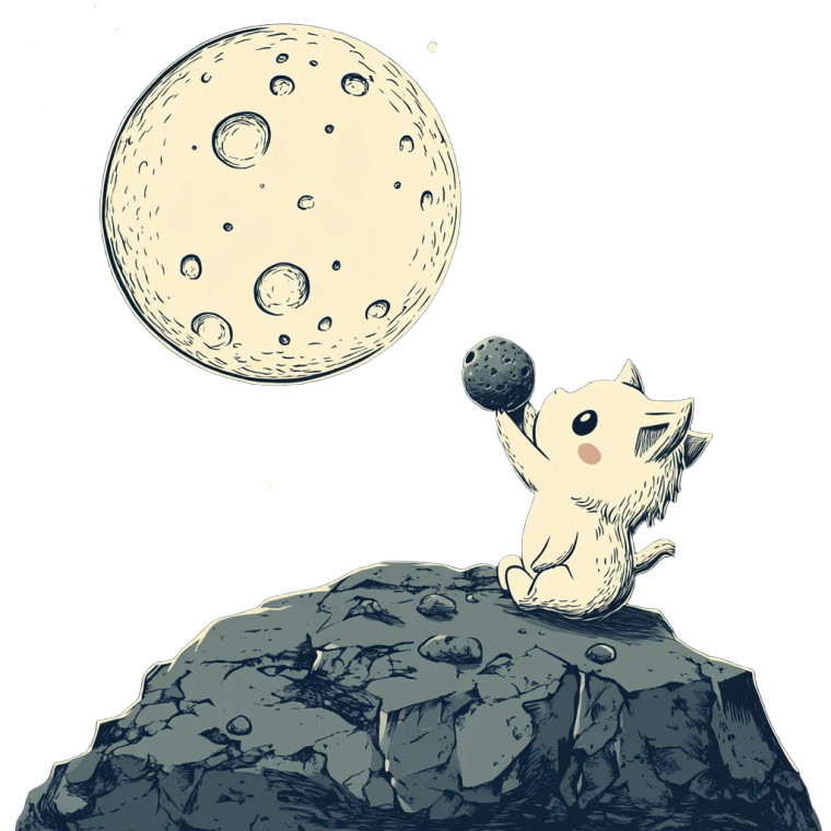 Moon'S Pet Asteroid Vinyl Car Decal Sticker – Waterproof & UV-Resistant 8"