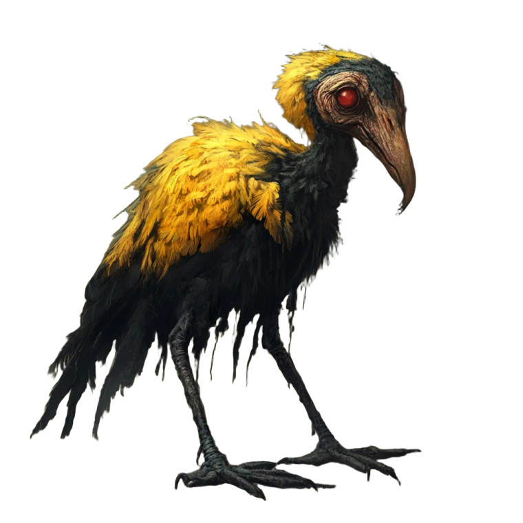 Subtle Horror Bird Vinyl Car Decal Sticker – Waterproof & UV-Resistant 8"