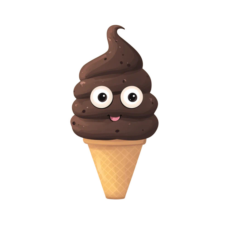 Cartoon Ice Cream Emoji Vinyl Car Decal Sticker – Waterproof & UV-Resistant 8"