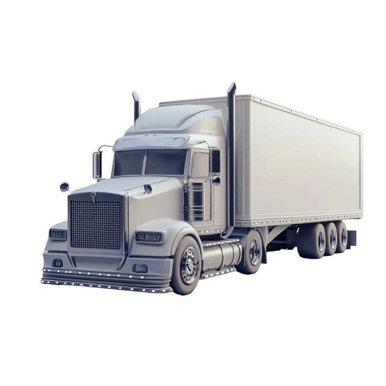 3D Transport Truck Vinyl Car Decal Sticker – Waterproof & UV-Resistant 8"