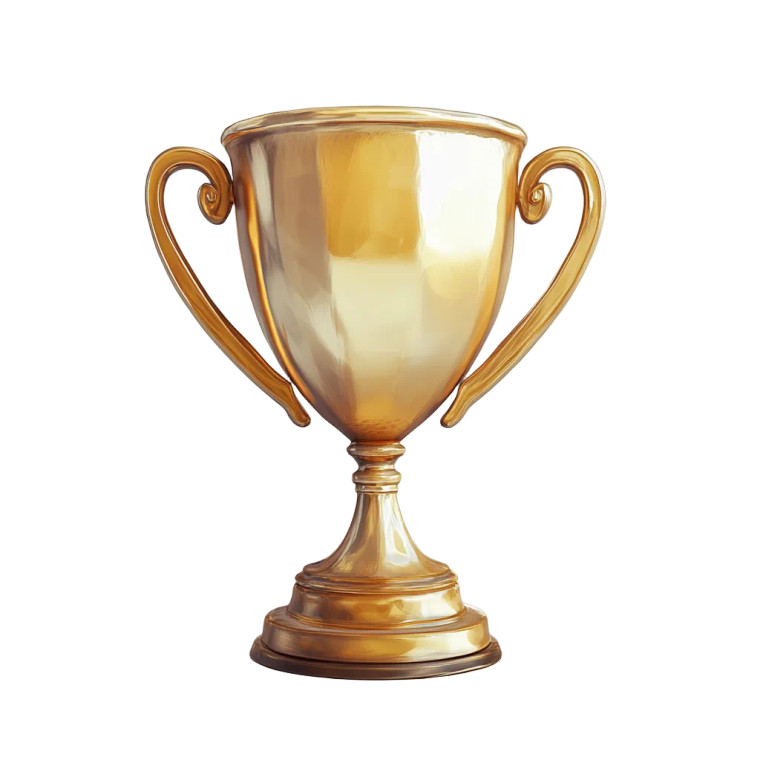 Gold Trophy V7 Vinyl Car Decal Sticker – Waterproof & UV-Resistant 8"